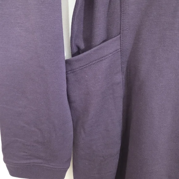 NWT Title Nine NBD Dress Long Sleeve Dark Plum Purple Casual Size Medium Comfy - Picture 6 of 10